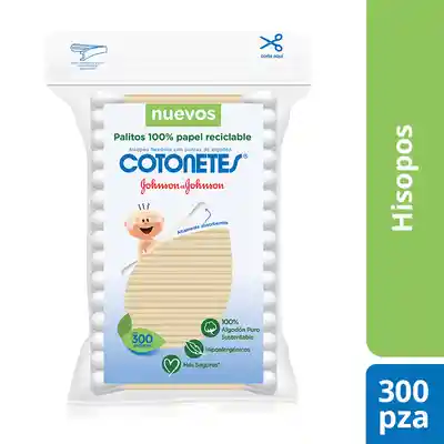 Hisopos Cotonetes Papel Reciclable 300 U