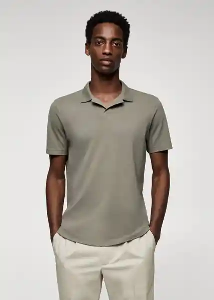 Camisa Polo Taga Khaki Talla L Hombre Mango