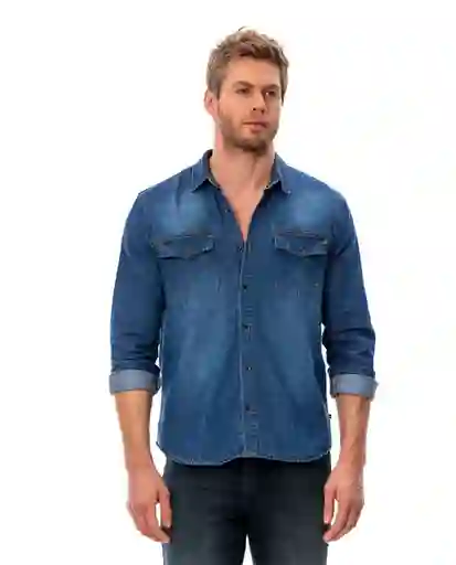 Camisa Hombre Azul Talla L 194044W Rifle