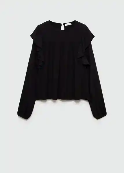 Blusa Negra Negro Talla 18 Niñas Mango