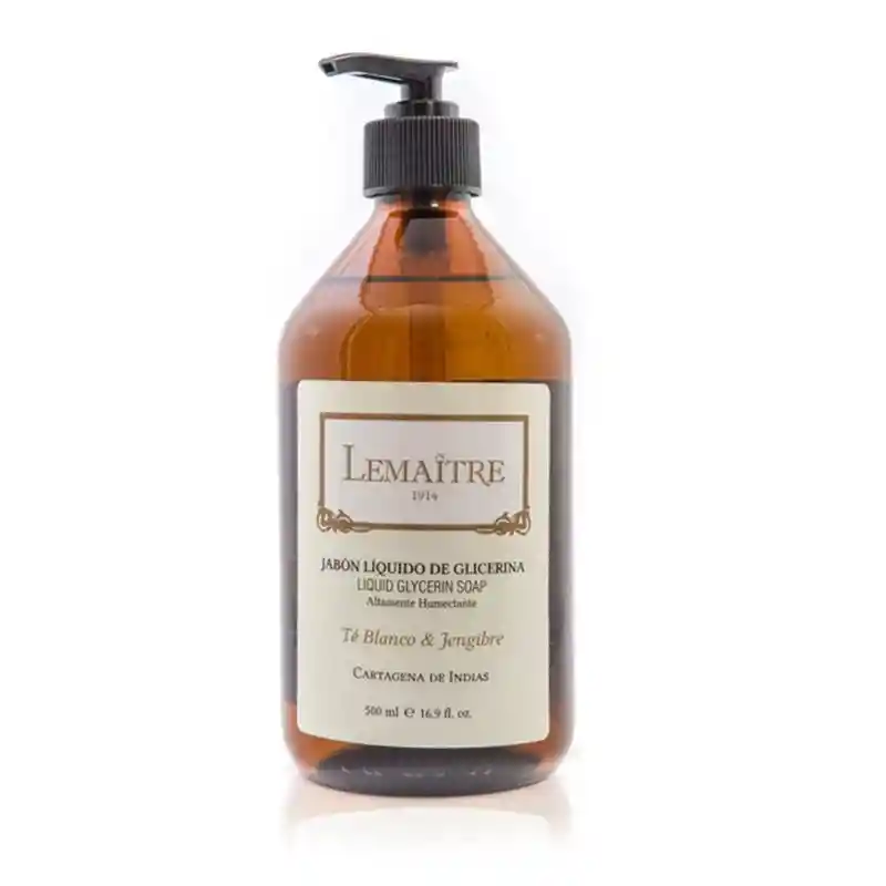 Lemaitre Jabón Líquido de Glicerina té Blanco Jengibre