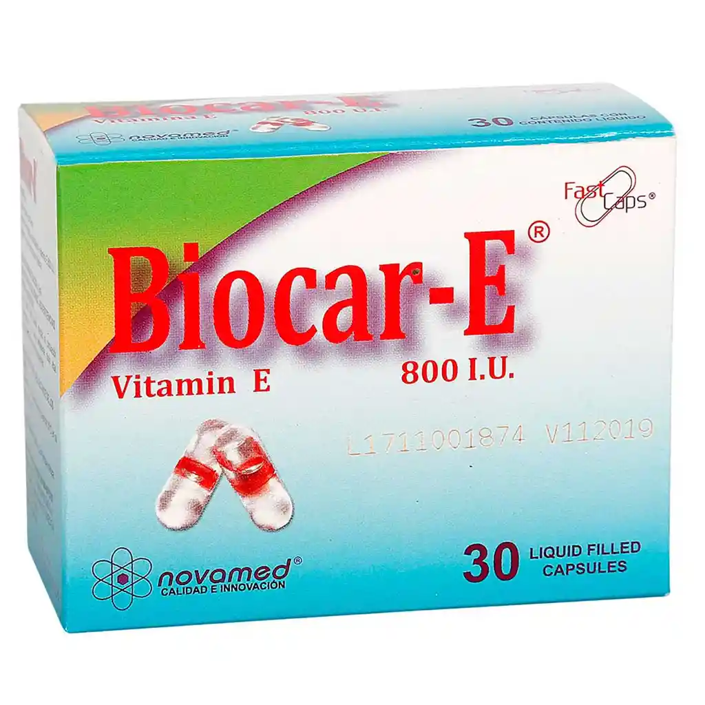 Biocar-E Vitamina E en Capsula Liquida 800 I.U