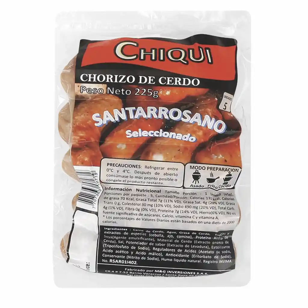 Santarrosano Chiqui Chorizo Seleccionado