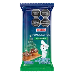 Bimbo Ponquecitos Navidad con Chocolate 72 G