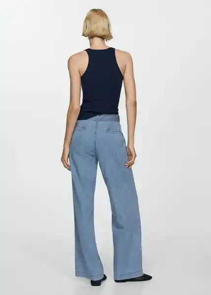 Pantalón Lea Tejano Medio Talla L Mujer Mango