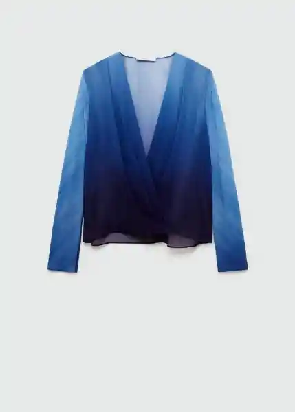 Blusa Cielo Azul Talla S Mujer Mango