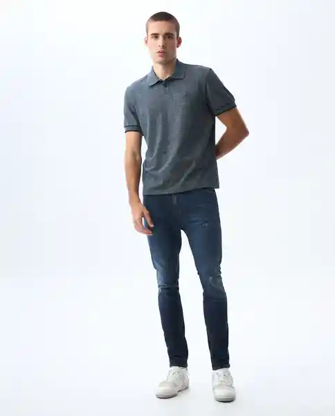 Camiseta Hombre Azul Talla M 801G004_AZU194024 Americanino