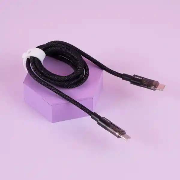 Cable de Carga Tipo C a Tipo C Serie Negro Miniso