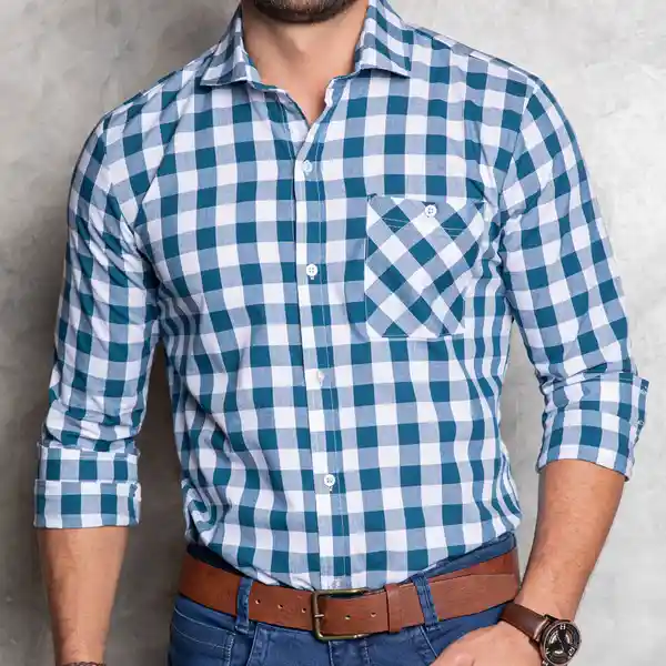 Croydon Camisa Sebastian Para Hombre Color Azul Talla XL