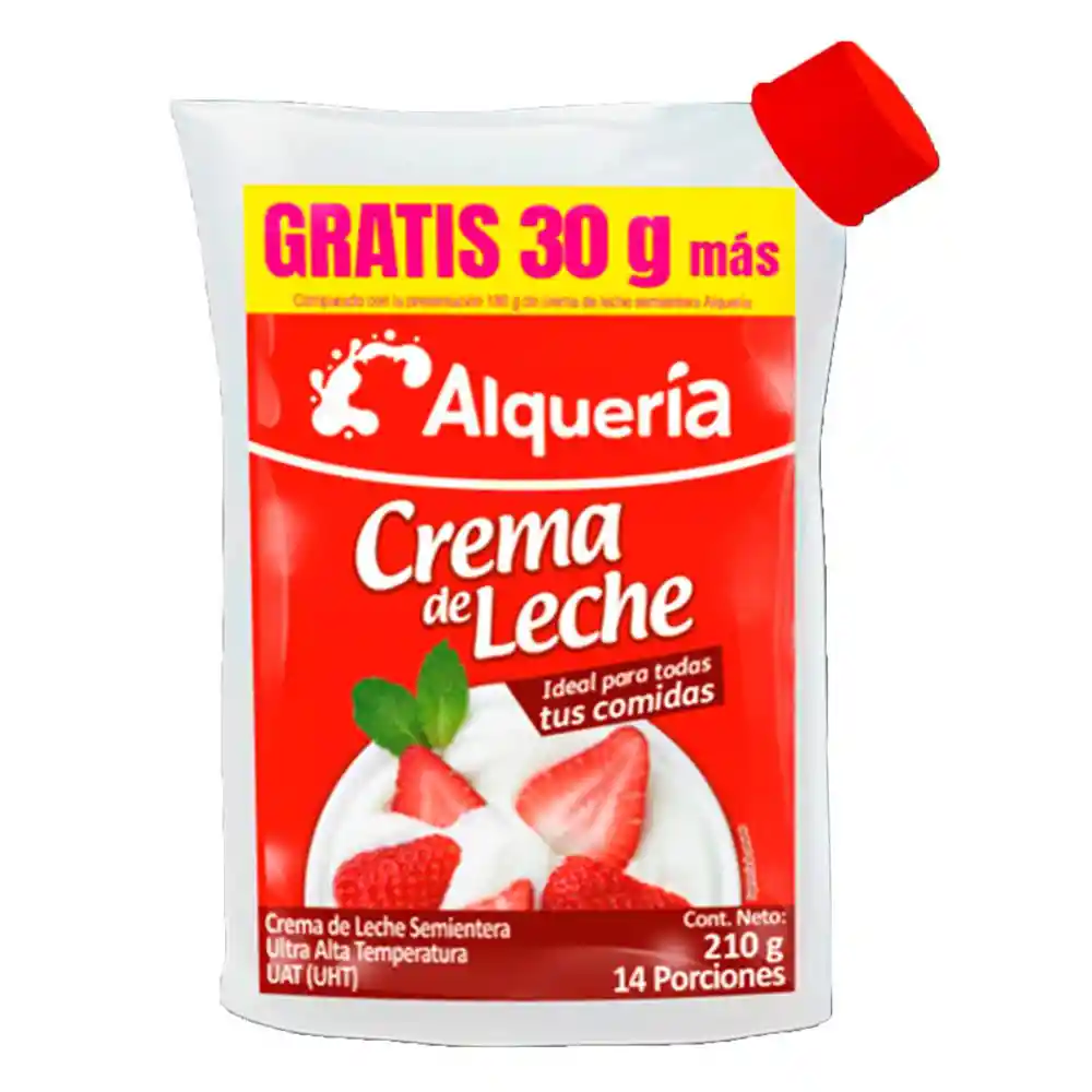 Alquería Crema de Leche Semientera 