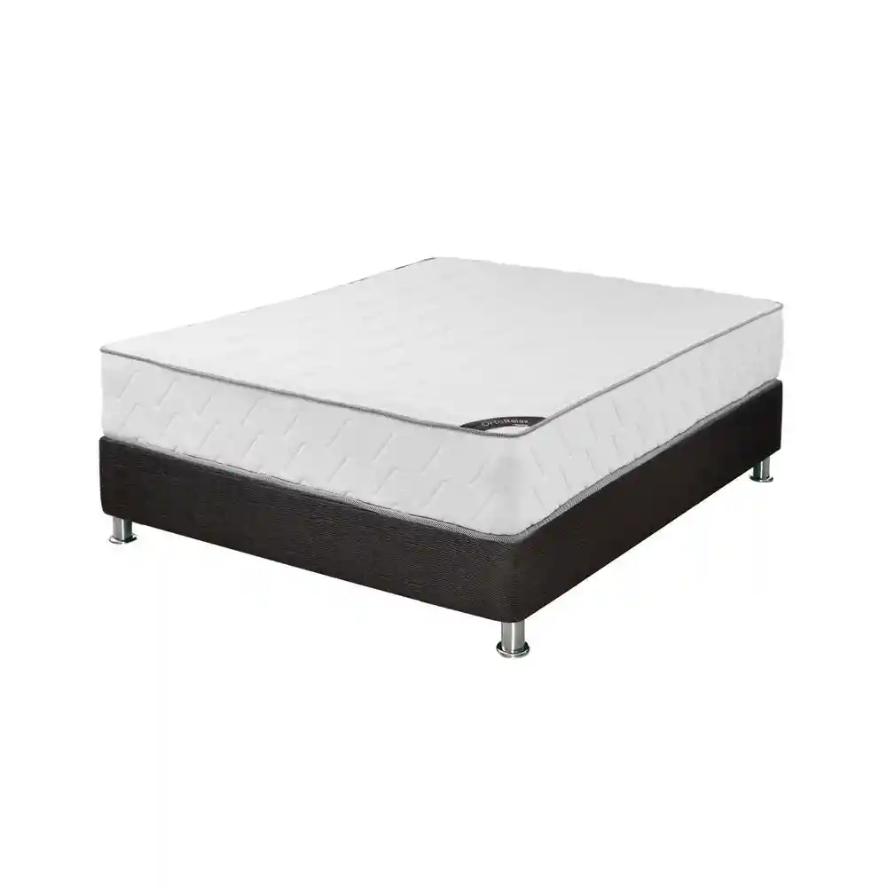 Colchón Combo Spring Sencillo (100 X 190 Cm) Ortx Resortado Semisuave Base Cama