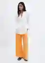 Pantalón Ordago-A Mandarina Talla XL Mujer Mango