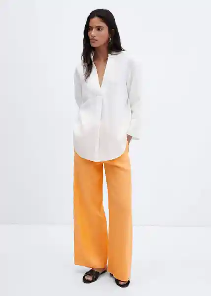 Pantalón Ordago-A Mandarina Talla XL Mujer Mango