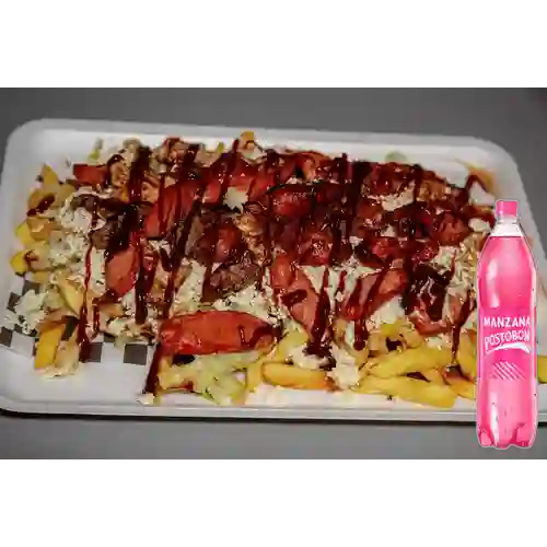 Salchipapa Rugidos Mediana 2-3 Pers +Postobon 1.5L