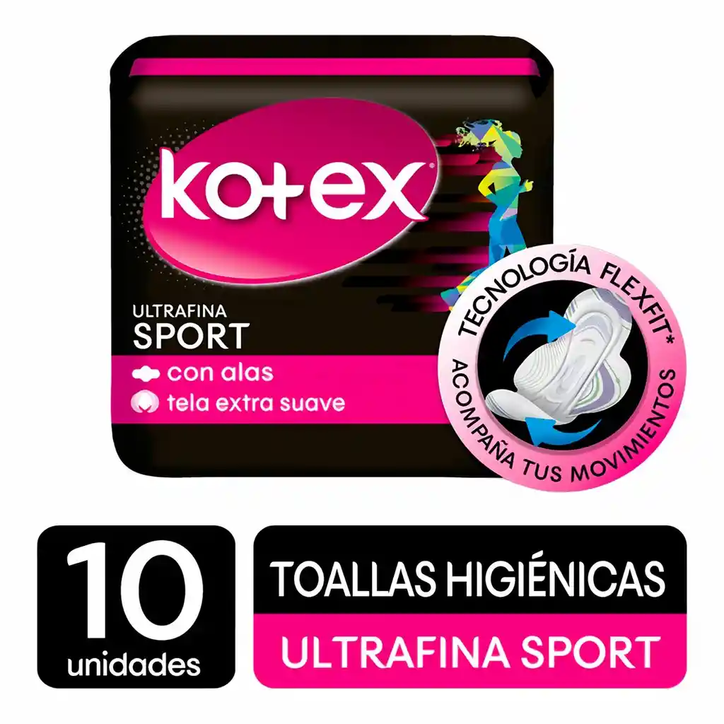 Kotex Toallas Higiénicas Utrafina Sport