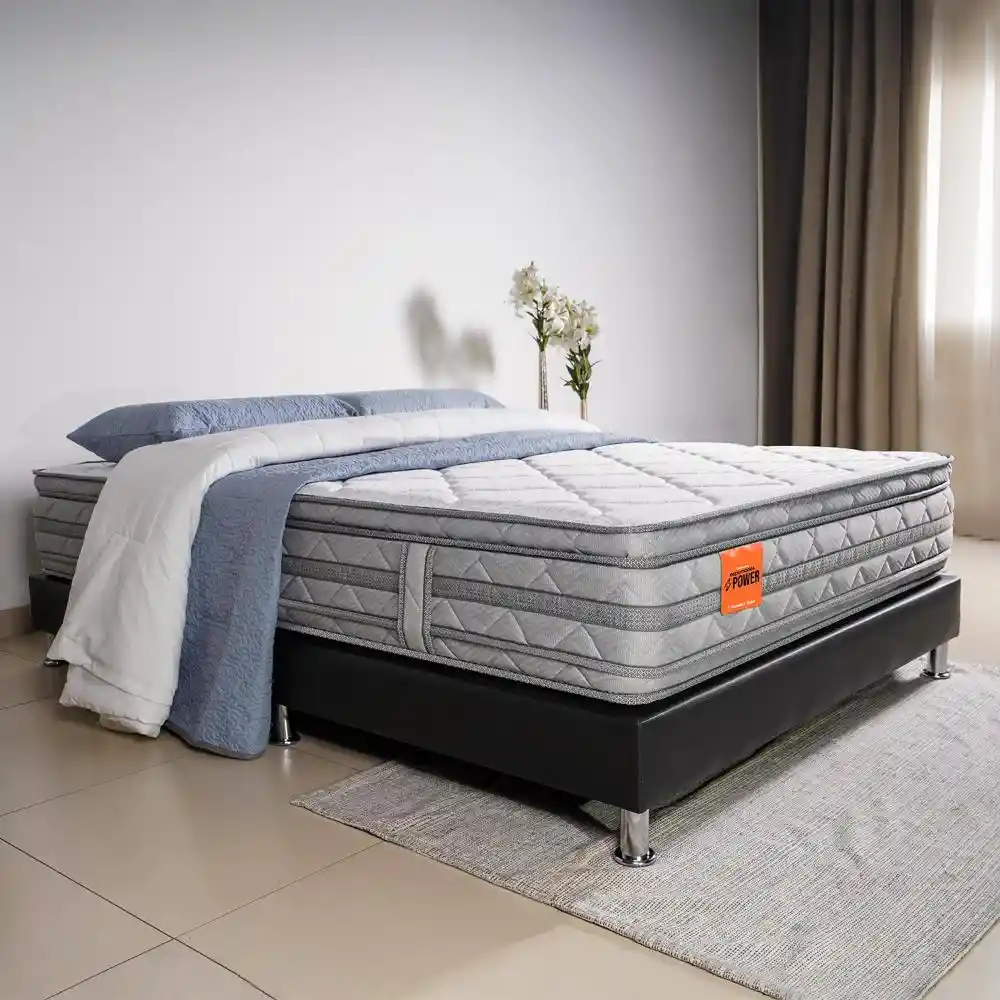 Combo Espumados Power Colchón Mercurio Doble 140 X 190 X 30 Cm + Juego de Sábanas