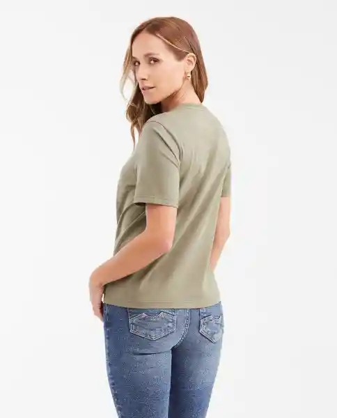Camiseta Graphic Postal Verde Cerro Oscuro Talla S Chevignon