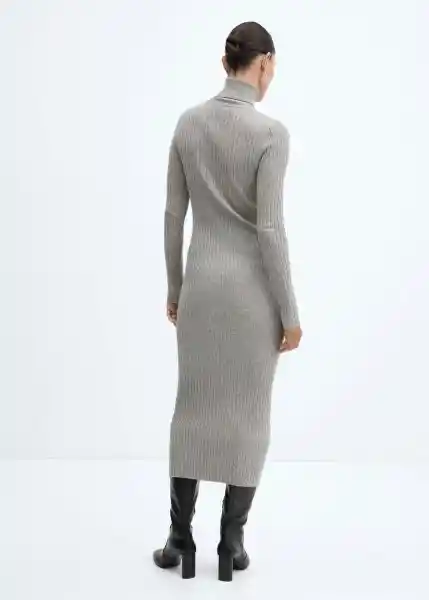 Vestido Goletac Gris Claro Vigore Talla M Mujer Mango