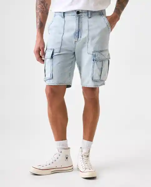 Bermuda Hombre Azul Talla 34 552G005_AZU114604 Americanino