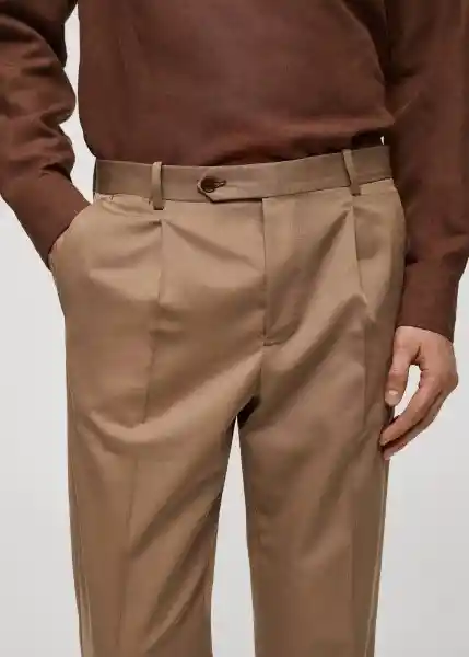 Pantalón Nisida1 Marrón Talla 40 Hombre Mango