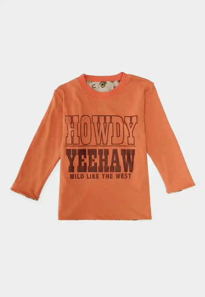 Camiseta Manga Larga 6/9 Meses-estamp 1
