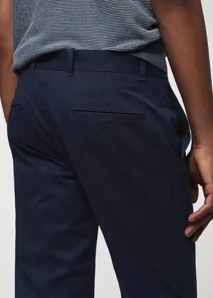 Pantalón Borne Navy Talla 46 Hombre Mango