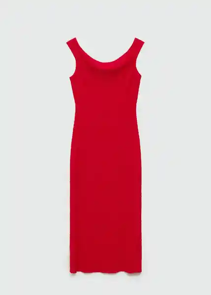 Vestido Fresa Rojo Talla S Mujer Mango