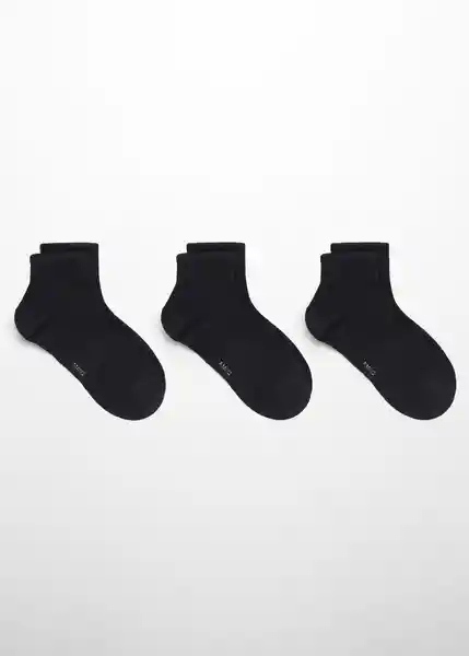 Pack Calcetines Tobi Negro Talla 42 Hombre Mango