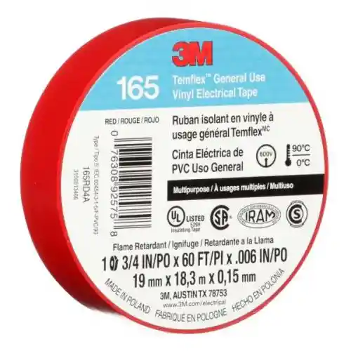 3m Temflex Roja 19 Mm X 18 M 165
