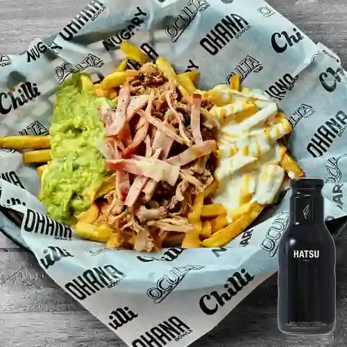 Combo Papas Pulled Pork + Hatsu Negro 400 ml