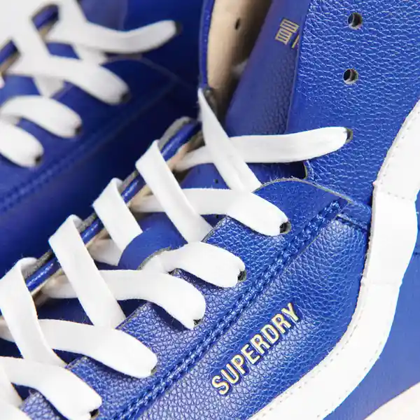 Superdry Tenis Basket Lux Trainer Azul Talla 9