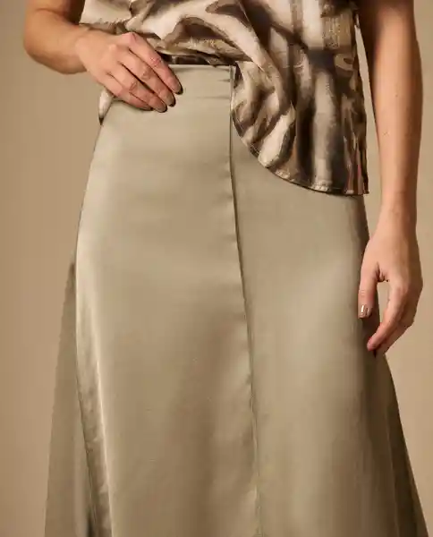Falda Gris Elefante Medio Talla M 449G001 Esprit