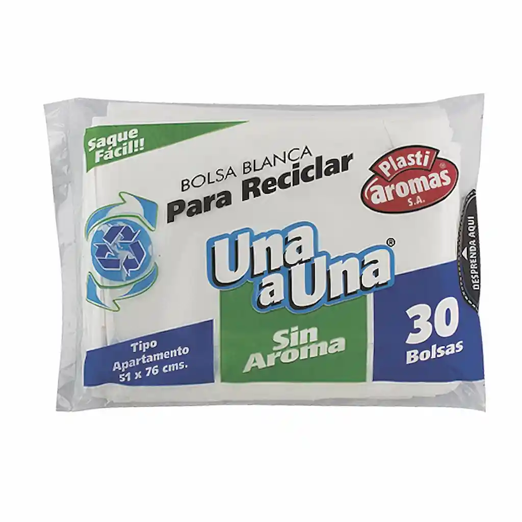 Plasti Aromas Bolsa Para Basura Apto 51 x 76 Blanca