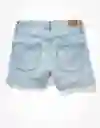 Short Lavado Claro y Rotos Mujer Azul Talla 12 American Eagle