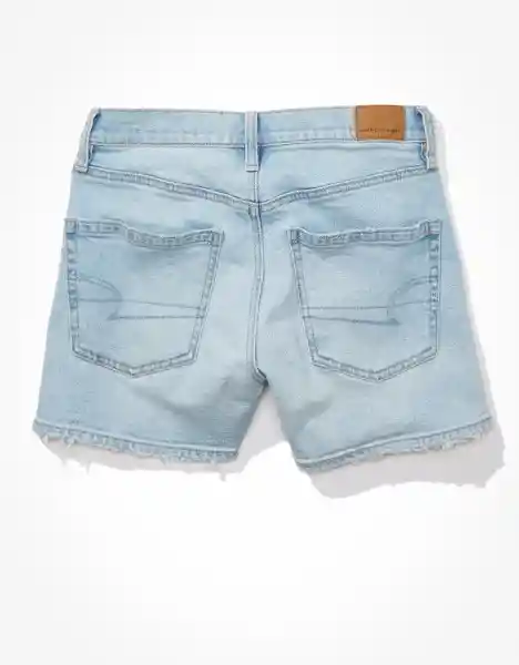 Short Lavado Claro y Rotos Mujer Azul Talla 12 American Eagle