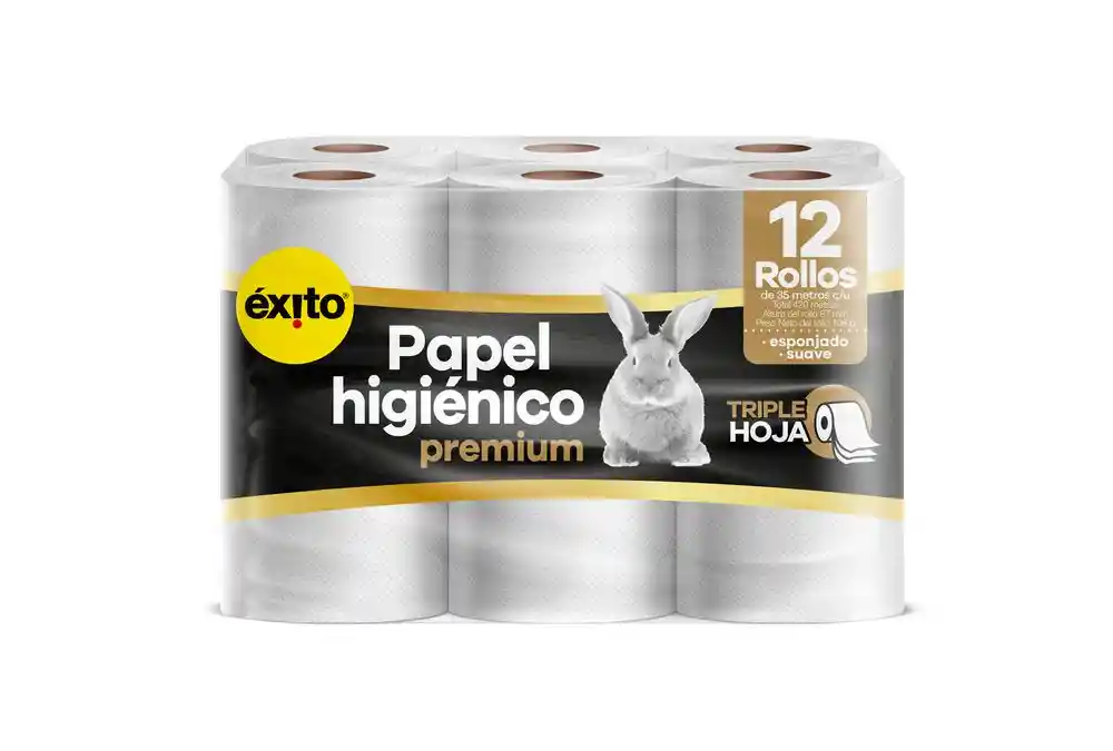  Papel Higienico Triple Hoja Premium Exito 