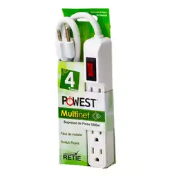 Powest Multitoma Blanca Nmnet-7514 4 Salidas 120 V