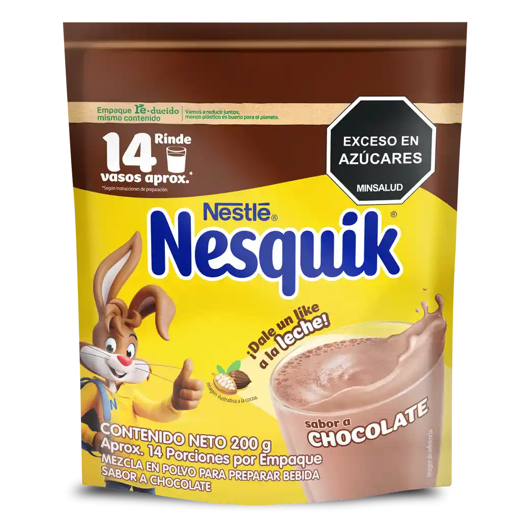 Bebida en polvo NESQUIK sabor a chocolate x 200g