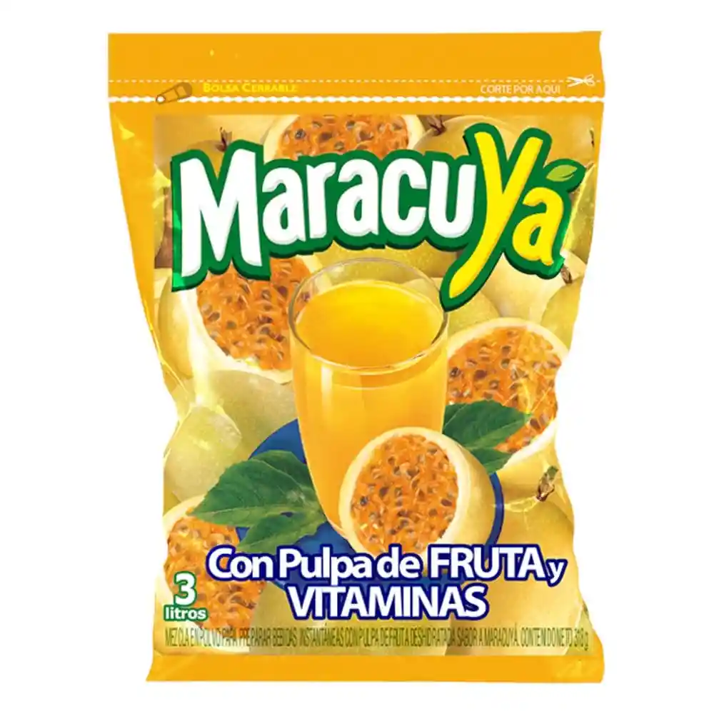 Maracuyá Refresco en Polvo con Pulpa de Frutas y Vitaminas