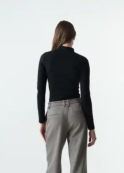 Camiseta Mujer Negro Puro Ultraoscuro Talla S 503G030 Naf Naf