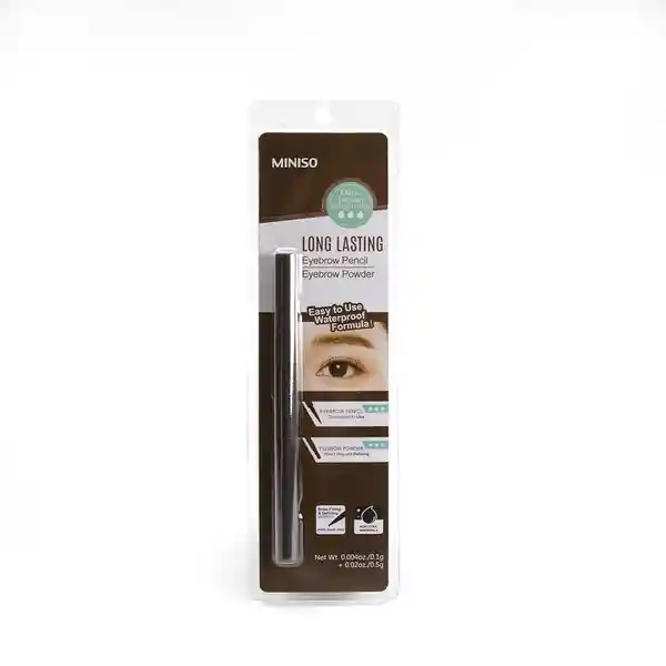 Miniso Delineador Para Cejas y Polvo N° 3 Dark Brown 5 g