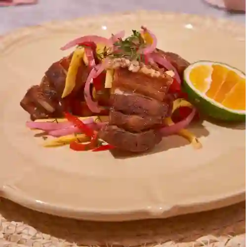 Ceviche de Chicharrón a la Rose