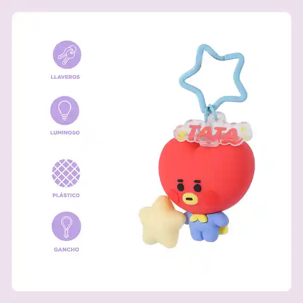 Llavero Luminoso Led  Baby Tata Serie Bt21 Miniso