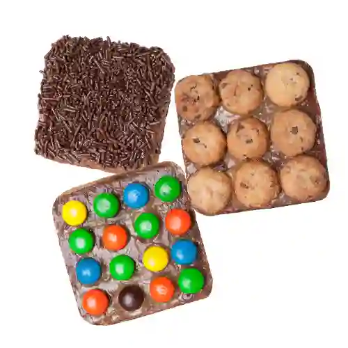 X3 Brownies Individuales con Topping