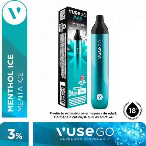 Vuse Go Vapeador Desechable Max Menthol Ice (34 mg)