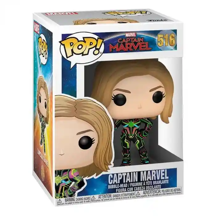 Funko Pop Figura Coleccionable Captain Marvel Neon Suit