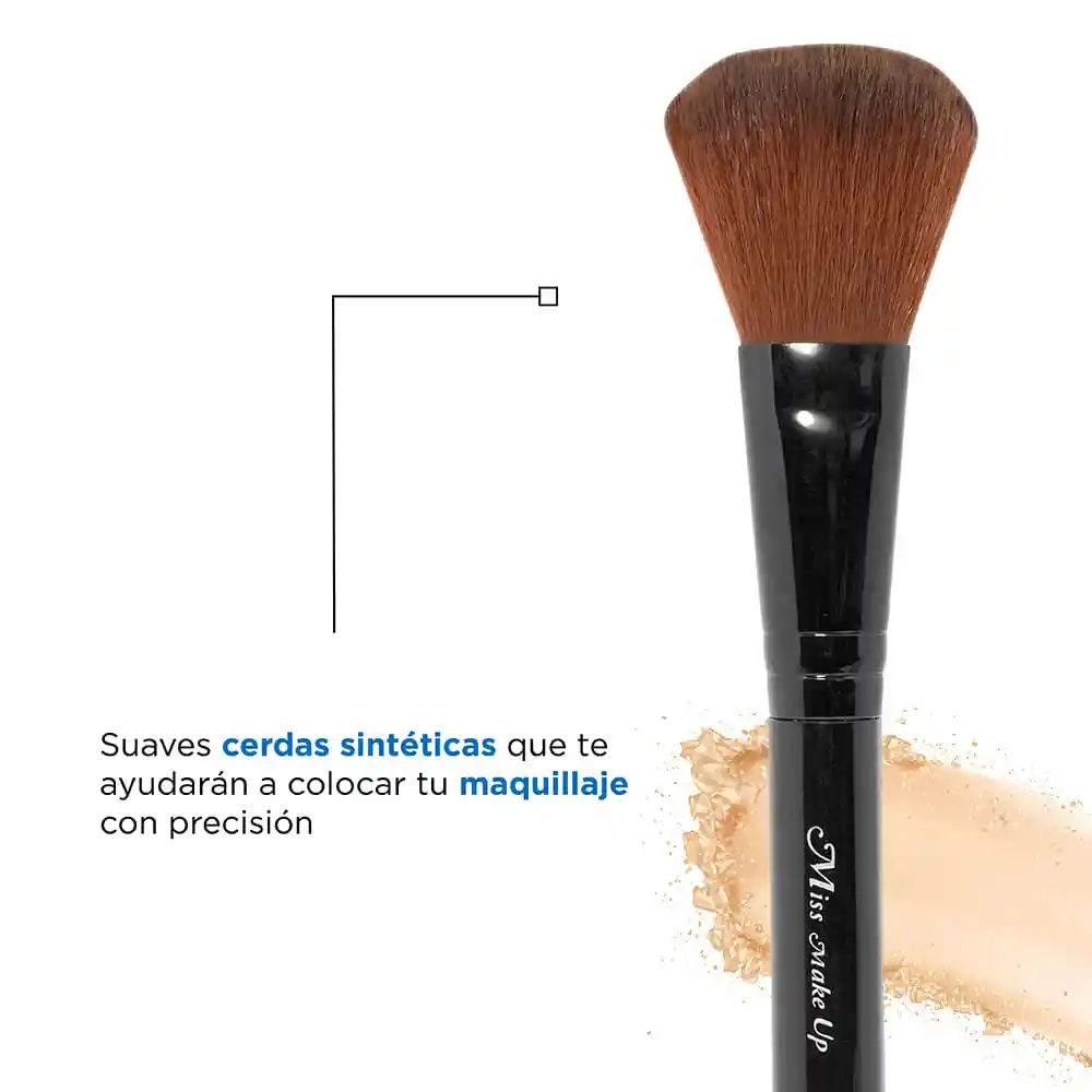 Brocha de Maquillaje Con Puntas Negro Miniso