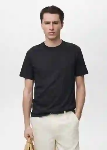 Camiseta Cherlo Navy Talla S Hombre Mango