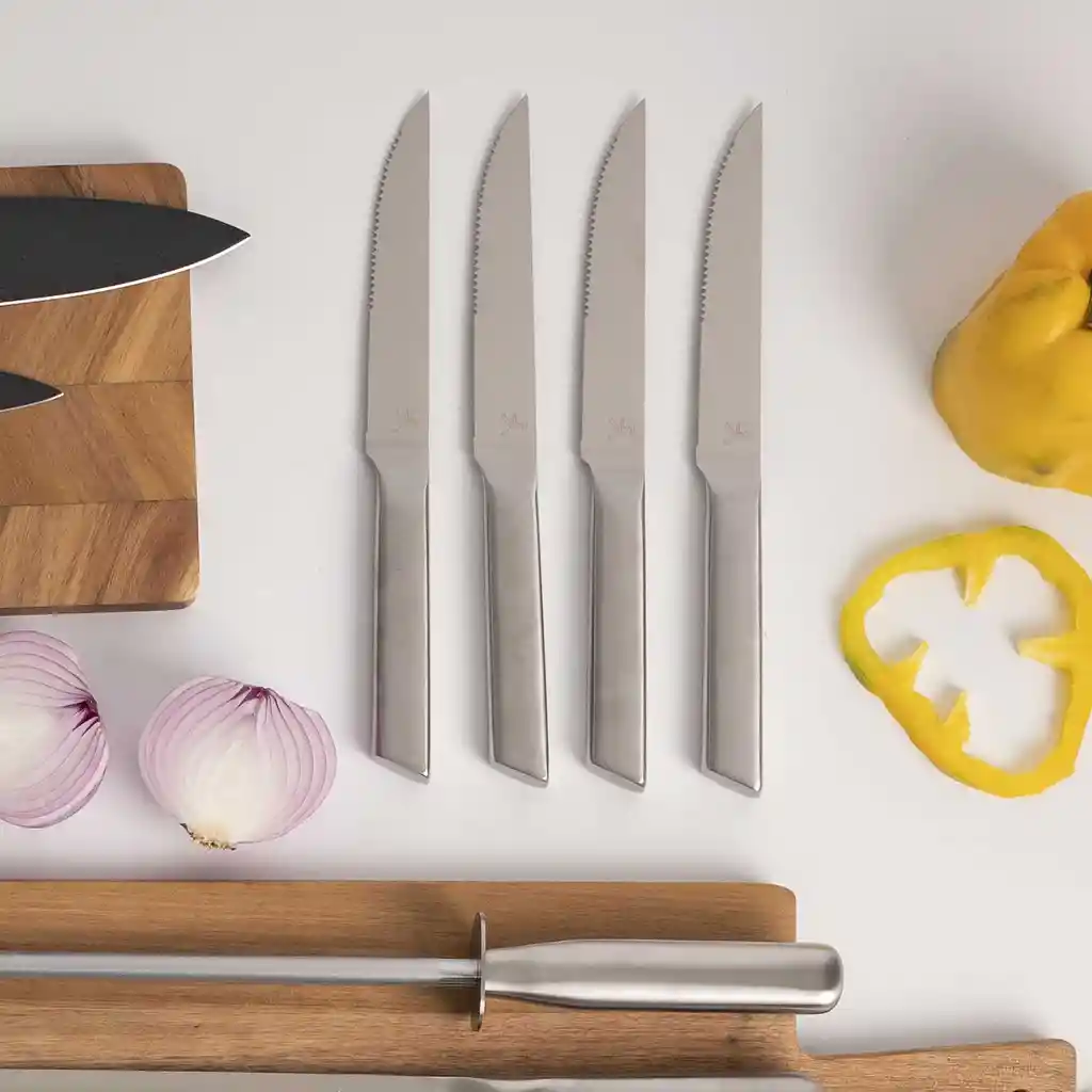 Set Cuchillo Para Carnes en Acero Ambiente Gourmet