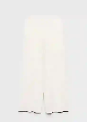 Pantalón Pipon Crudo Talla M Mujer Mango